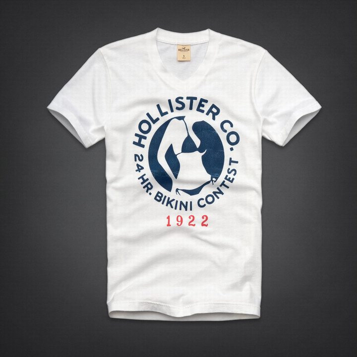 T-shirt Hollister Blanc Homme